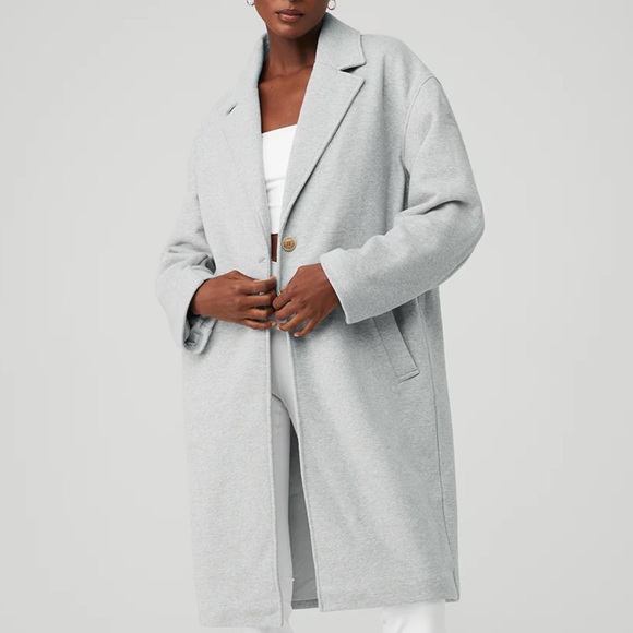 ALO Yoga Jackets & Blazers - Alo Yoga VIP Blazer Trench Athletic Heather Grey S